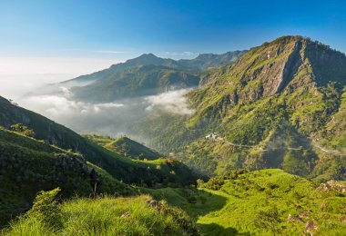 Sri Lanka manzara doğa arka planı. Ella, Sri Lanka