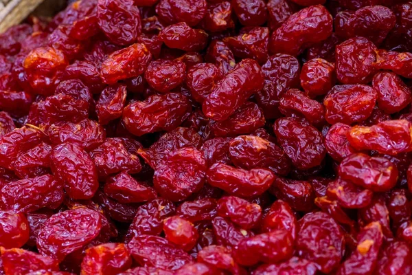 closeup shoot of the dry strawberries