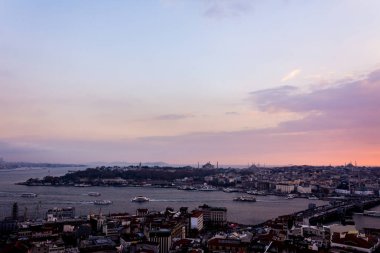 akşam saatinde İstanbul Cityscape
