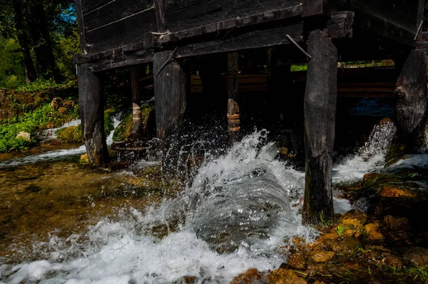 Small wooden watermill — Stock Photo, Image