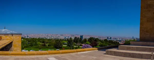 Vista do túmulo monumental para a cidade de Ancara — Fotografia de Stock