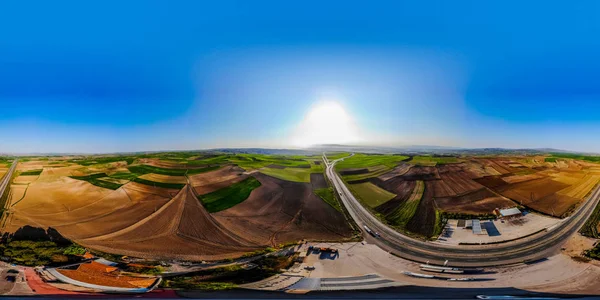 Drone vista a los campos — Foto de Stock