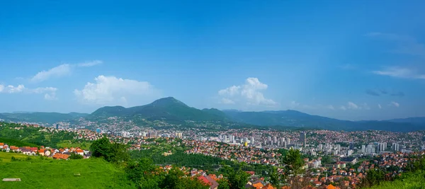 Panoramic view of the Sarajevo Bosnia and Herzegovina capital — Stock Photo, Image