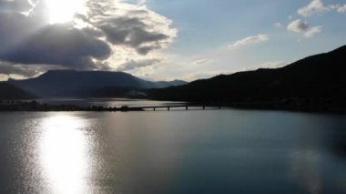 Drone footage of Jablanica lake near city of Konjic