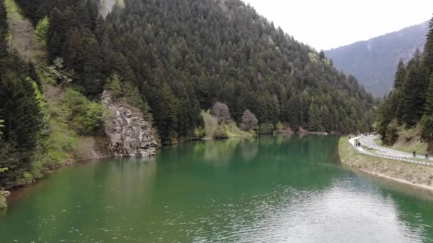 Río en la ubicación del lago Uzungol cerca de Trabzon — Vídeo de stock