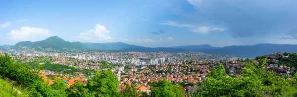 Vista Para Bela Cidade Sarajevo Capital Bósnia Herzegovina — Fotografia de Stock