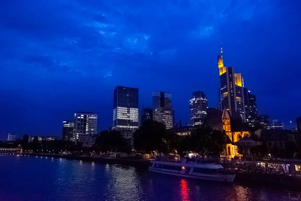 Night Shoot City Frankfurt Main Germany — Stock Photo, Image