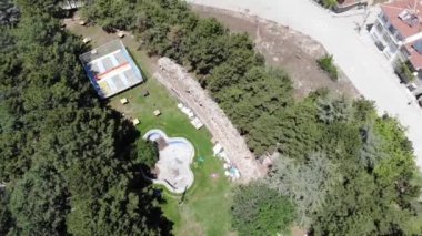 Türk Afyonkarahisar bölgesindeki Sandikli şehir kalesinin Arial çekimi