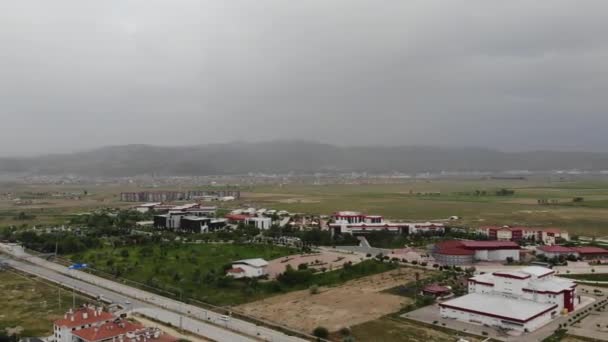 Arial view of Erenler a part of city of Afyonkarahisar — Stock Video