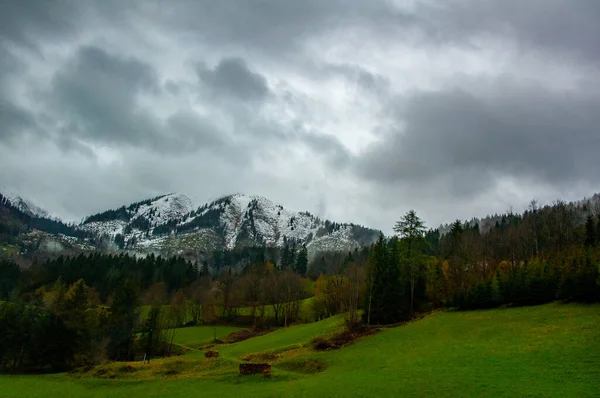 Zona Montañosa Con Poco Nieve Austria — Foto de Stock