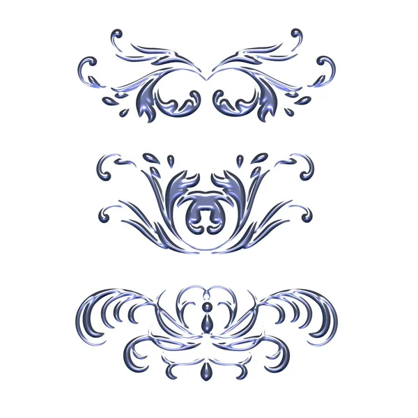 Ornamento vortice floreale _ 1d — Foto Stock