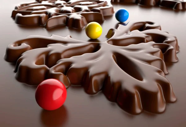 Таблетки от шоколада — стоковое фото