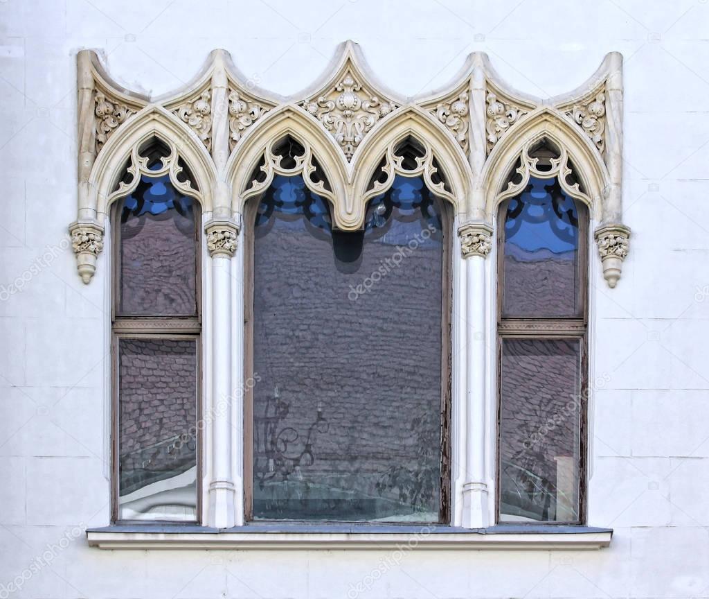 Buda castle district gothic windows
