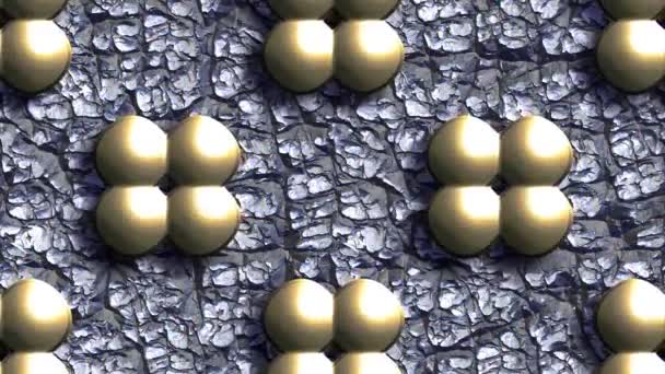 无缝循环3D抽象金色背景动画 — 图库视频影像