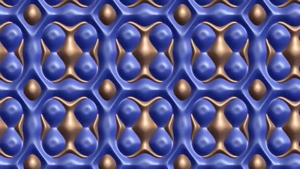 3d abstrait brun et bleu animation de fond de boucle transparente .