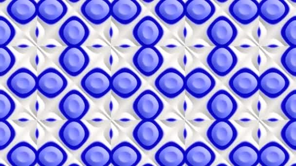 animation abstraite 3d fond bleu et blanc de boucle transparente .