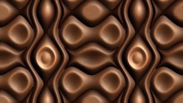 Abstract Brown Wave Leather Background Animation Seamless Loop — Stock Video