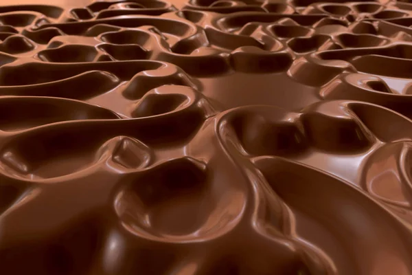 Крупный План Орнамента Коричневого Шоколада — стоковое фото