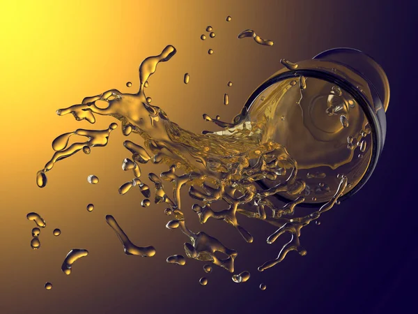 Das Getränk Wird Aus Einem Glas Verschüttet — Stockfoto