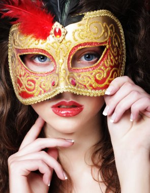 Venedik maskeli kadın Karnaval maskesi