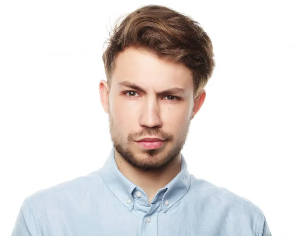 Casual man posing casually over white — Stock Photo, Image