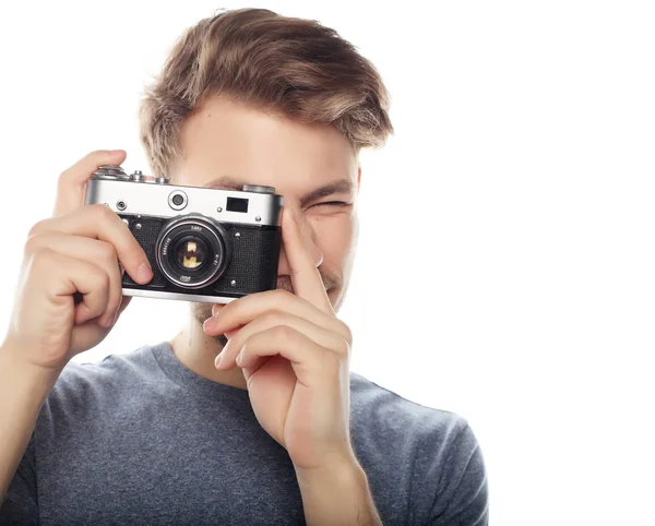 Handsome young man looking at camera — Stock Photo, Image