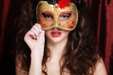 Venedik maskeli kadın Karnaval maskesi