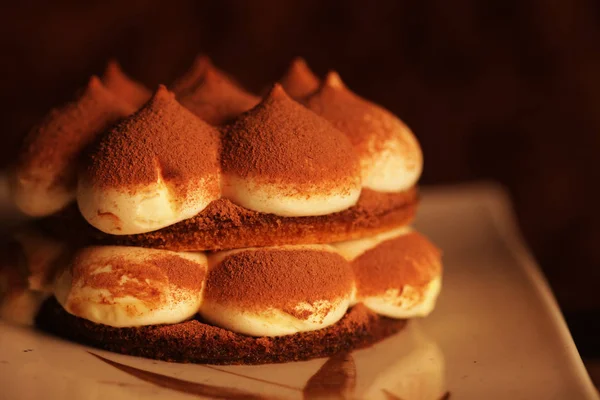 Hausgemachtes Tiramisu-Dessert — Stockfoto