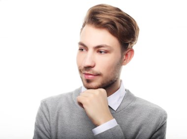 Beyaz arka plan üzerinde izole iş adam