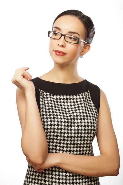 Business woman in glasses, close up — Stock Photo, Image