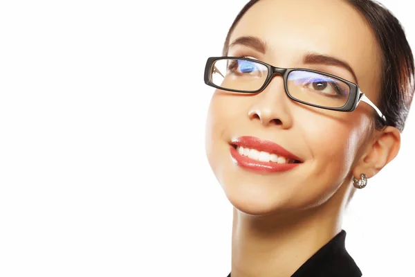 Mulher de negócios em óculos, close-up — Fotografia de Stock