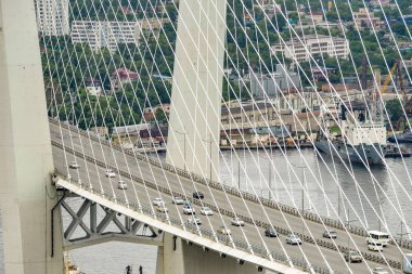 Rusya, köprünün Haliç Vladivostok içinde defne
