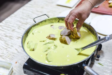 Tavada bir sebzeli et şef aşçılar