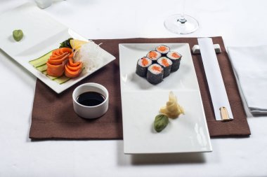 rulo ile masaya servis edilir