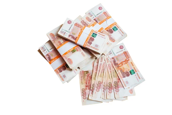 Beyaz bir arka plan üzerinde Rus Rublesi