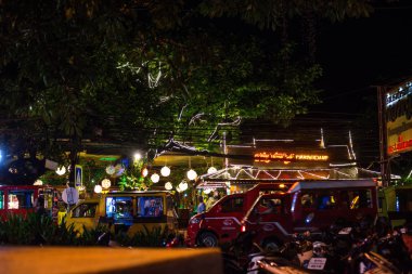 Gece Patong phuket, Tayland 2017 sokak