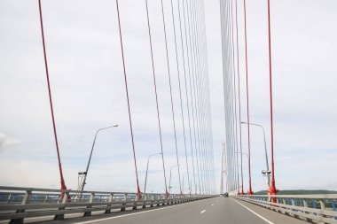 Rusya, köprünün Haliç Vladivostok içinde defne