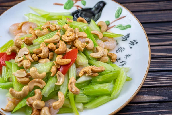 Vegetable dish, Chinese cooking salad pepper nuts