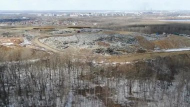 Çöp yığını manzarası. Ekoloji. atık toplama