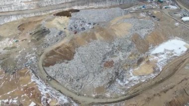 Çöp yığını manzarası. Ekoloji. atık toplama