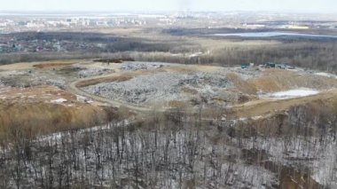 Çöp yığını manzarası. Ekoloji. atık toplama