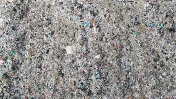 Despejo de lixo vista superior. ecologia. recolha de resíduos — Vídeo de Stock