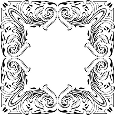 Barok kaydırma sanat rozet