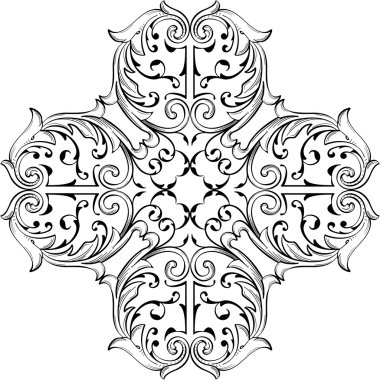 Barok kaydırma rozet