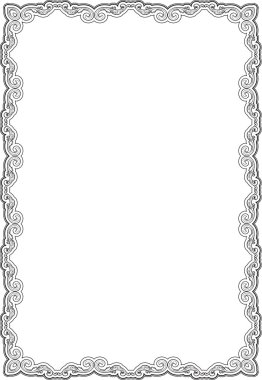 Barok süslü girdap çerçeve