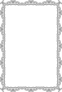 Barok süslü girdap güzel sayfa