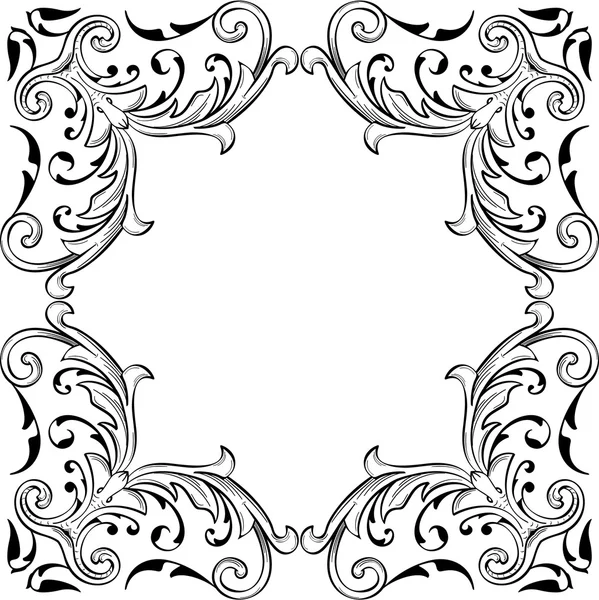Baroque fine art swirl page — Stockový vektor