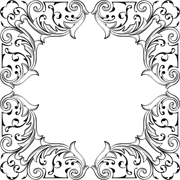 Baroque scroll page — Stock vektor