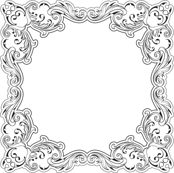 Decor fine art border — Stock Vector