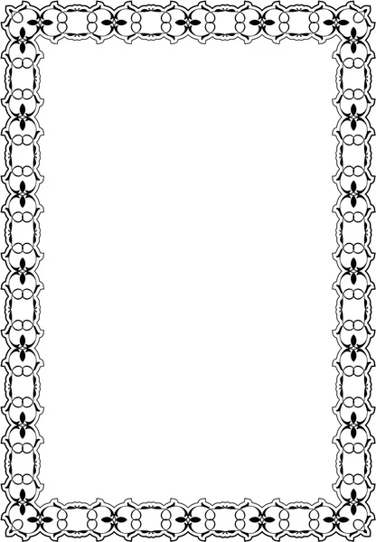 The victorian ornament decor fine frame — Stock vektor